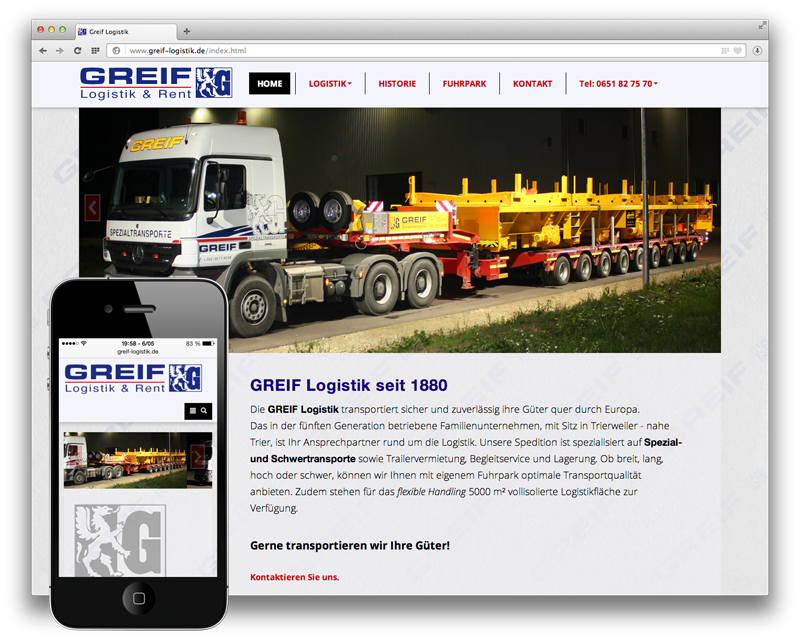 GREIF Logistik – neue Webseite