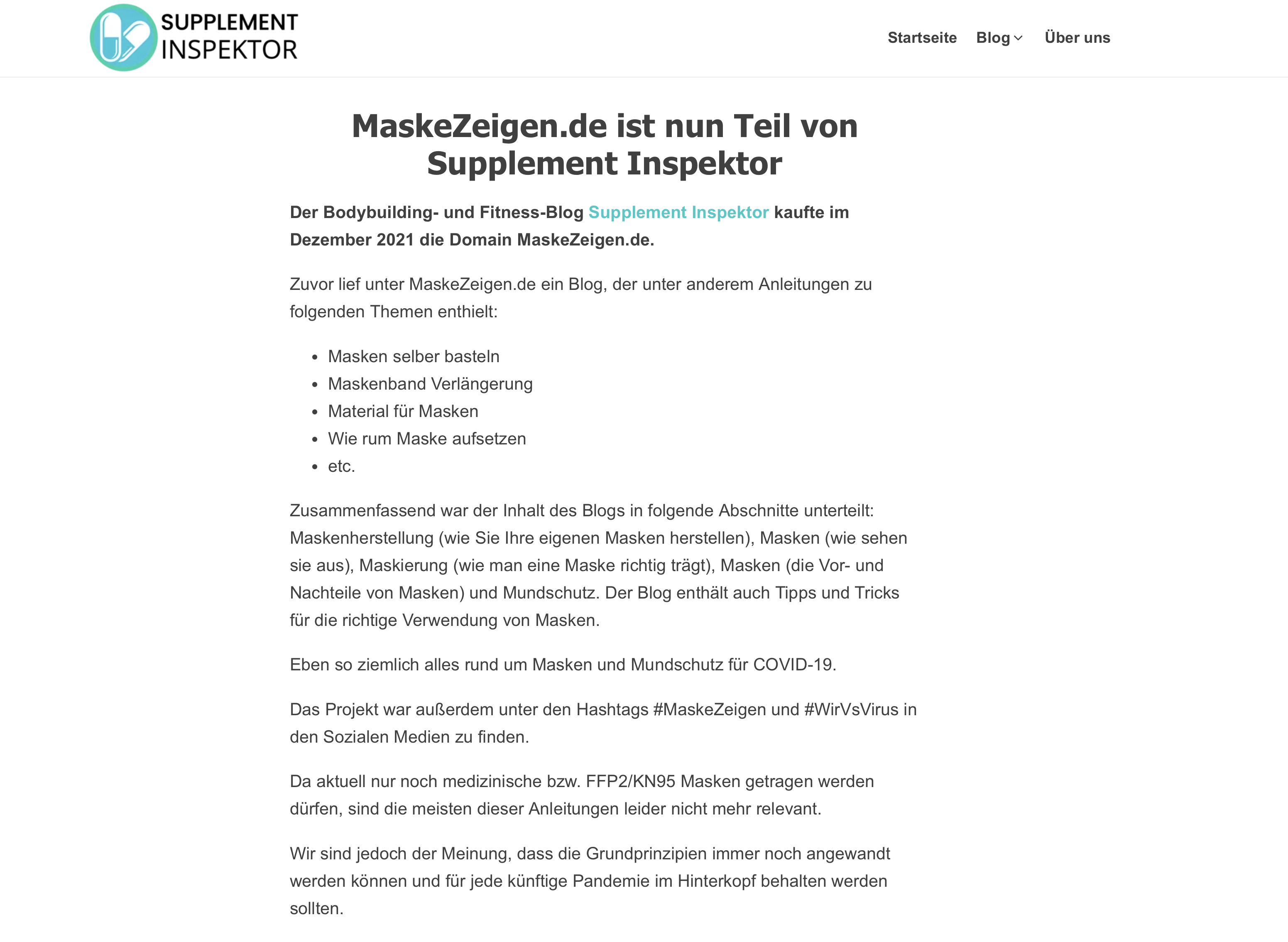 Projekt: MaskeZeigen.de