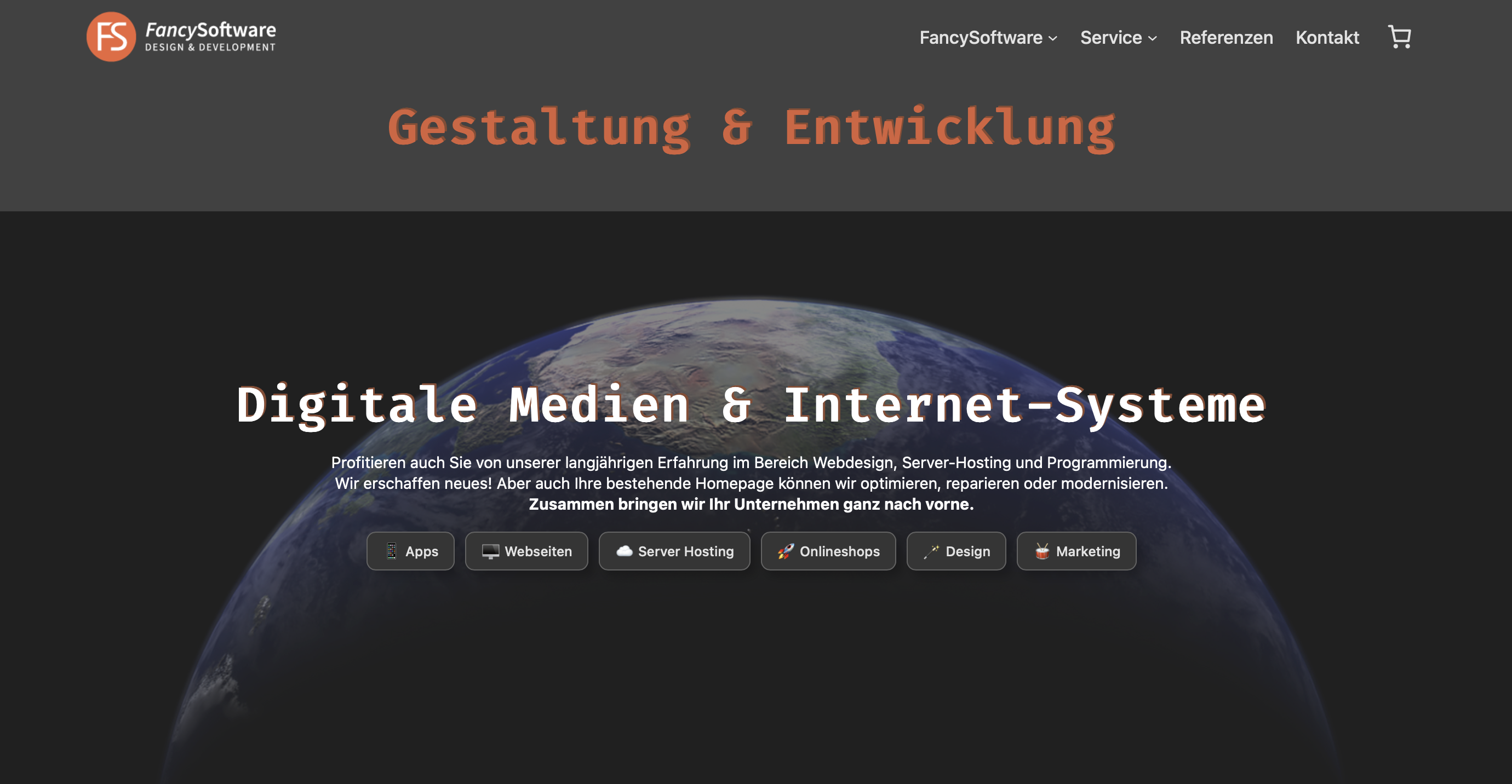 Neue Webseite 2022 für FancySoftware